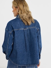 JD Williams Blue Polo Denim Top - Image 2 of 4