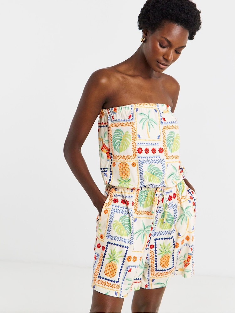 JD Williams Nude Bandeau Playsuits 2 Pack - Image 2 of 4