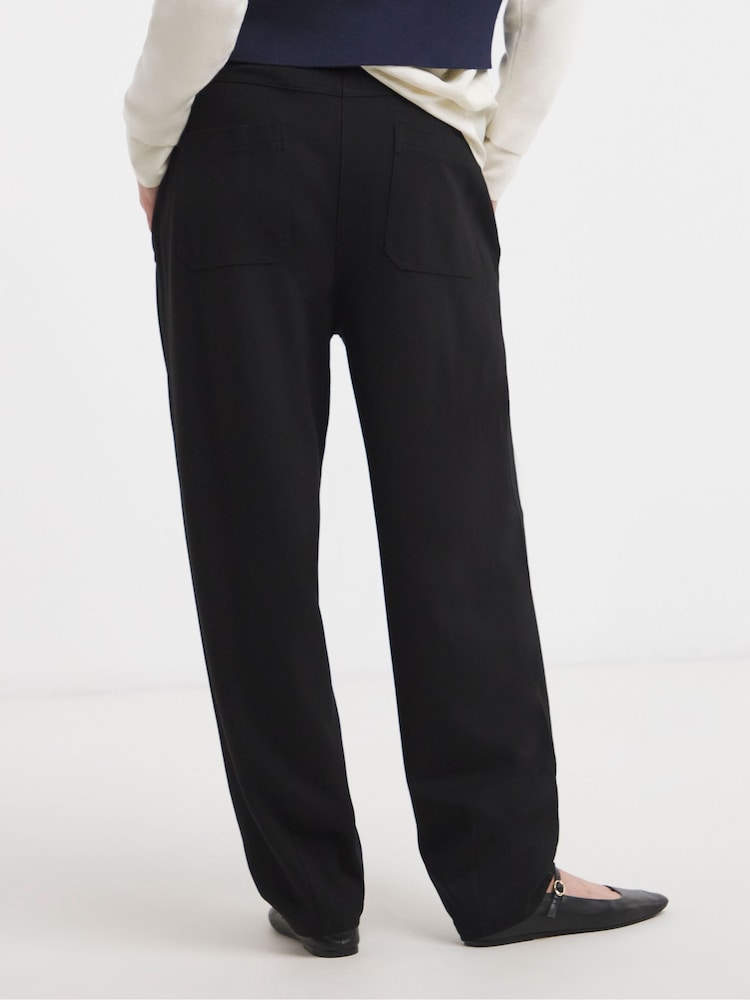 JD Williams Black Anthology Premium Smart Ponte Barrel Trousers - Image 2 of 4