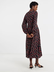 JD Williams Red Button Through Tea Dress - Image 2 of 4