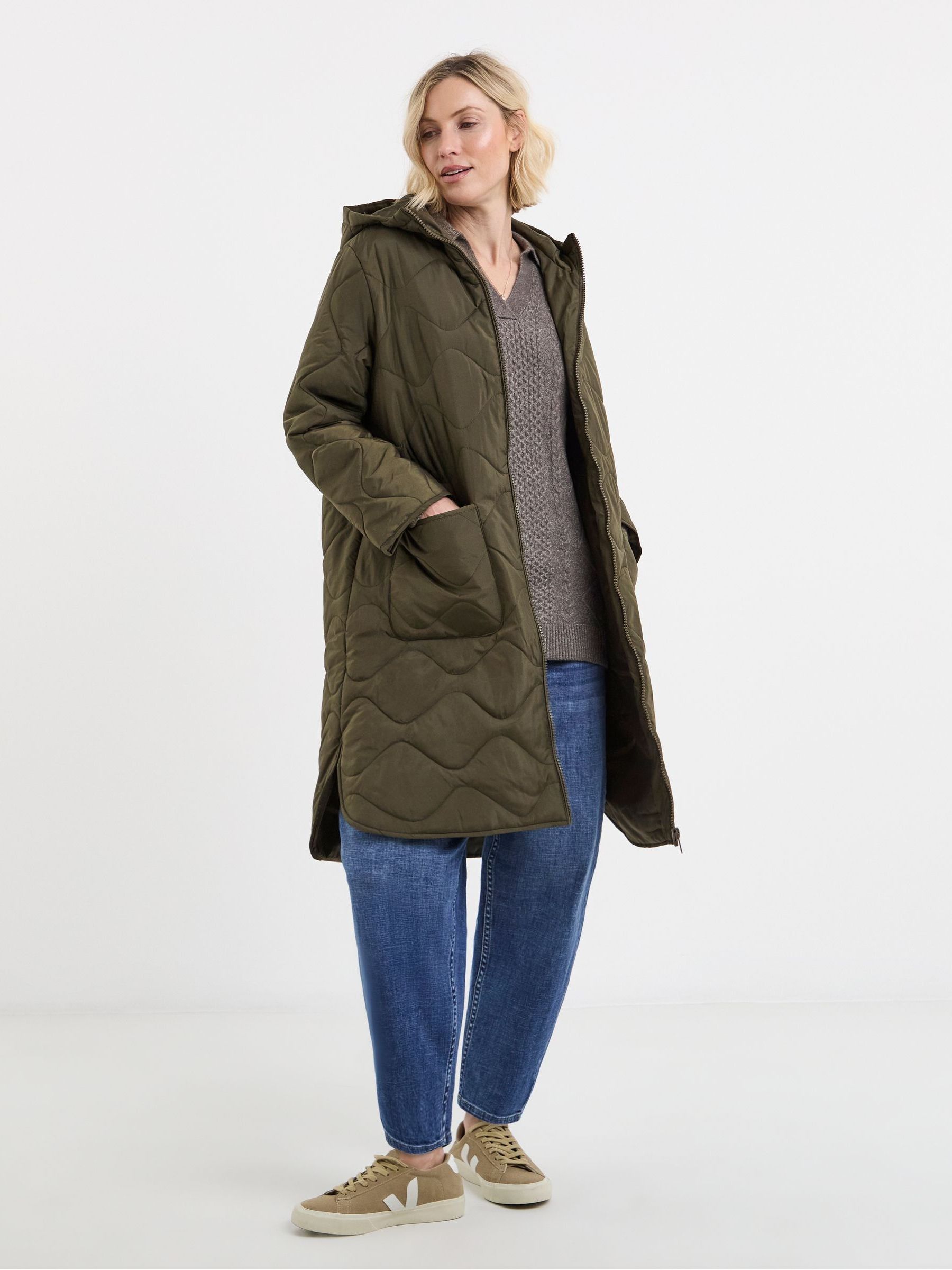 Buy JD Williams Green Longline Quilted Coat from the Next UK