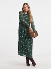 JD Williams Mesh Bel Tikişi ilə Uzun Don - 4şəkildən 1 şəkil