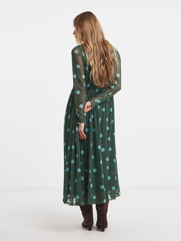 JD Williams Mesh Bel Tikişi ilə Uzun Don - 4şəkildən 2 şəkil