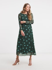 JD Williams Mesh Bel Tikişi ilə Uzun Don - 4şəkildən 3 şəkil