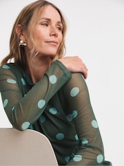 JD Williams Mesh Bel Tikişi ilə Uzun Don - 4şəkildən 4 şəkil