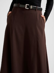 Forever New Brown Celine Belted Midi Skirt - Image 3 of 4