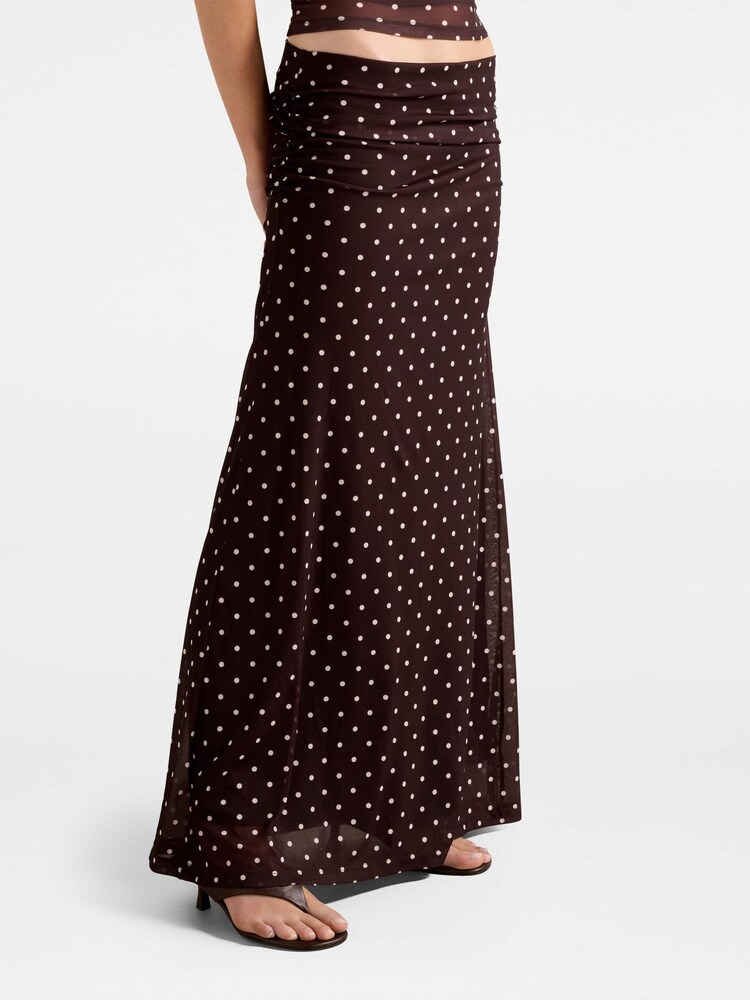 Forever New Brown Mimi Flute Maxi Skirt - Image 2 of 4
