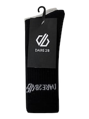 Dare 2b Movement Crew Black Socks 3 Pack - Image 2 of 3