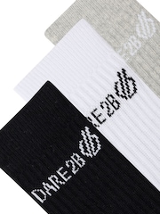 Dare 2b Movement Crew Black Socks 3 Pack - Image 3 of 3
