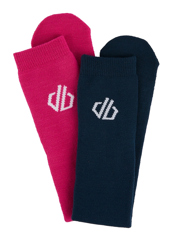 Dare 2b Pink Thermal Socks 2 Pack - Image 4 of 4