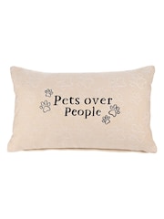Widdop Natural Pets Over People Cushion - Image 1 of 1