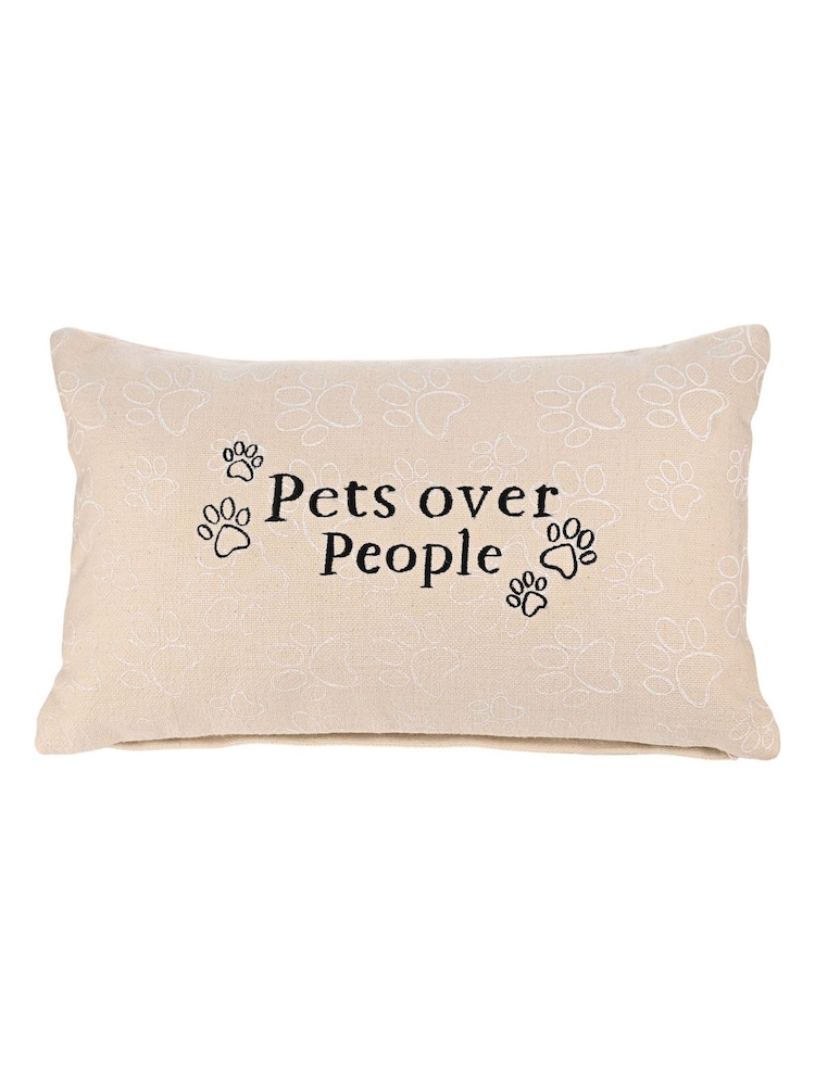Widdop Natural Pets Over People Cushion - Image 1 of 1