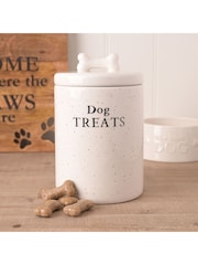 Widdop White Paw Prints Treat Jar - Dog - Image 1 of 3