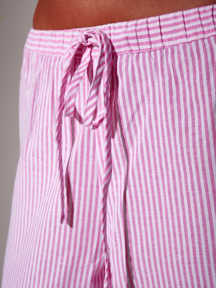 Pantalon na may Guhit na Malalim na Mansanas sa South Beach - Larawan 6 ng 6