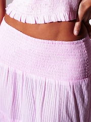 South Beach Pink Shirred Waist Maxi Skirt - Image 4 of 4
