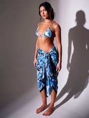 Azul - South Beach Swirl Printed Sheer Sarong - Imagen 1 de 6