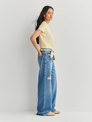 FRAME Sundrop The Loose Relaxed Wide Leg Jeans - Image 2 of 6
