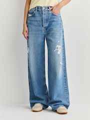 FRAME Sundrop The Loose Relaxed Wide Leg Jeans - Image 4 of 6