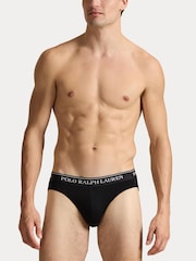 أسود - Polo Ralph Lauren Low Rise Briefs 3 Pack - صورة 2 من 3