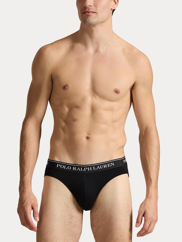 أسود - Polo Ralph Lauren Low Rise Briefs 3 Pack - صورة 2 من 3