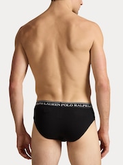 أسود - Polo Ralph Lauren Low Rise Briefs 3 Pack - صورة 3 من 3