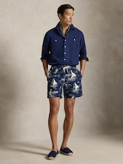 Polo Ralph Lauren Blue Sailboats Swim Shorts - Image 4 of 5