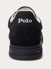 Polo Ralph Lauren Black Bedford Leather Suede Trainers - Image 3 of 4