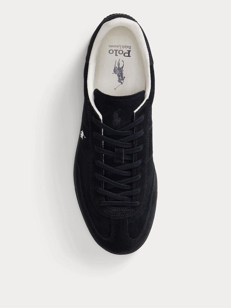Polo Ralph Lauren Black Bedford Leather Suede Trainers - Image 4 of 4