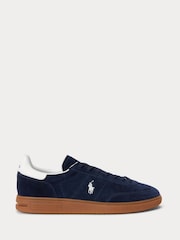 Polo Ralph Lauren Blue Bedford Leather Suede Trainers - Image 1 of 4