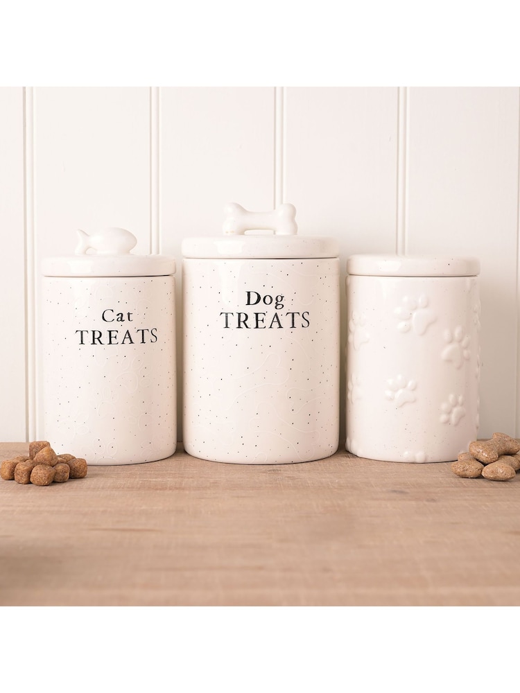 Widdop White Paw Prints Treat Jar - Image 2 of 3 Widdop White Paw Prints Treat Jar - Image 2 of 3