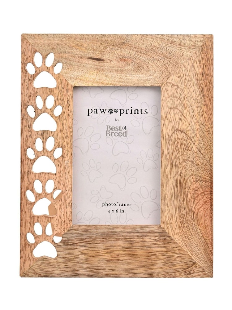 Widdop Brown Paw Prints Mango Wood Frame - Image 1 of 3