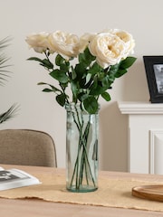 Scottish Everlastings Ltd 6 Pack Cream Artificial Cabbage Rose Stems - Image 1 of 3