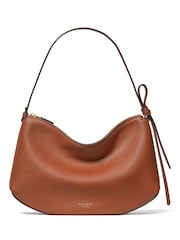 Kate Spade Brown Loop Pebbled Leather Large Shoulder Bag - Image 1 of 2