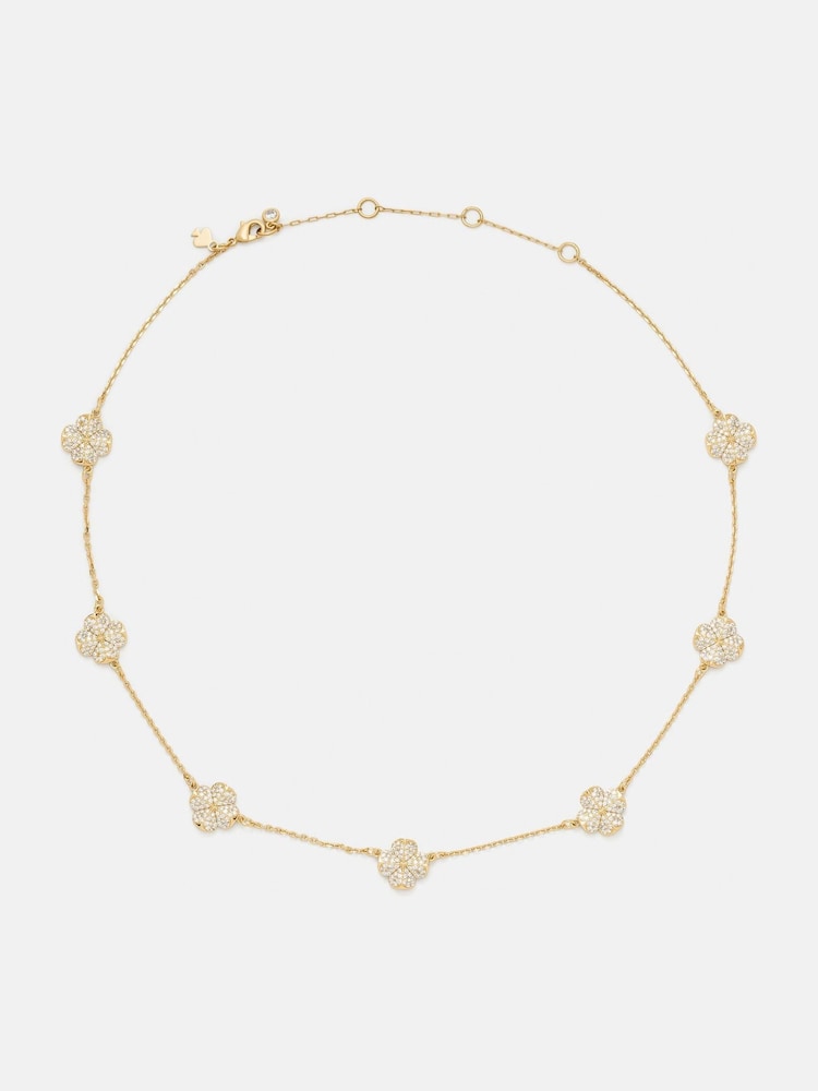Kate Spade Gold Tone Pave Scatter Necklace - Image 1 of 3