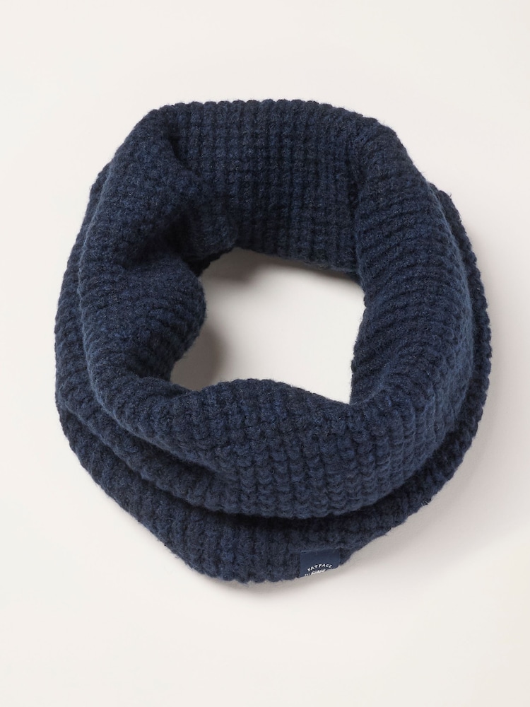 FatFace Navy Waffle Snood - Image 1 of 3