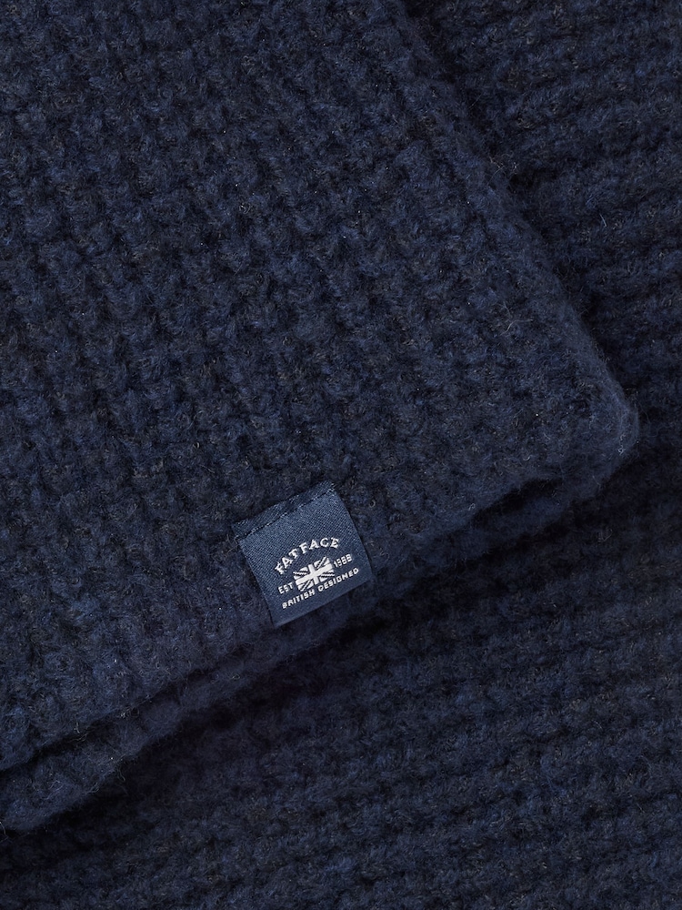 FatFace Navy Waffle Snood - Image 2 of 3