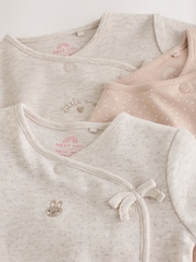 Neutral Bunny Wrap Baby Sleepsuit 3 Pack (0-2yrs) - Image 11 of 14