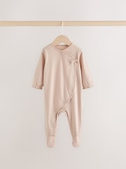 Neutral Bunny Wrap Baby Sleepsuit 3 Pack (0-2yrs) - Image 6 of 14