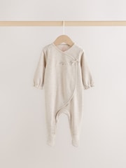 Neutral Bunny Wrap Baby Sleepsuit 3 Pack (0-2yrs) - Image 7 of 14