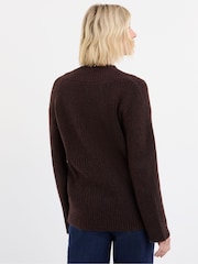 JD Williams Brown Deep V-Neck Knitted Jumper - Image 3 of 4