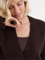 JD Williams Brown Deep V-Neck Knitted Jumper - Image 4 of 4
