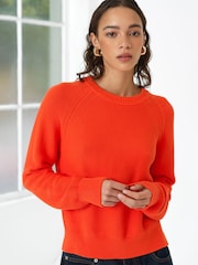 French Connection Orange Lily Mozart Long Sleeve Knit Jumper - Image 1 of 5