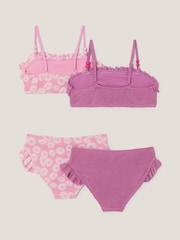 Monsoon Pink Seersucker & Floral Bikinis Set 2 Pack - Image 1 of 3