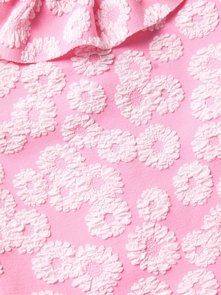 Monsoon Pink Baby Floral Jacquard Swimsuit - Image 3 of 3