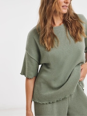 Simply Be Green Waffle Lounge Set - Image 3 of 4