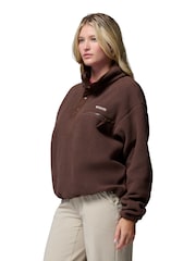 Helvetia II Cropped Half Snap Brown Fleece - Image 3 of 5