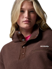 Helvetia II Cropped Half Snap Brown Fleece - Image 4 of 5