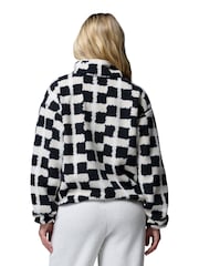 Helvetia II Printed Cropped Half Snap Black Fleece - Image 2 of 5