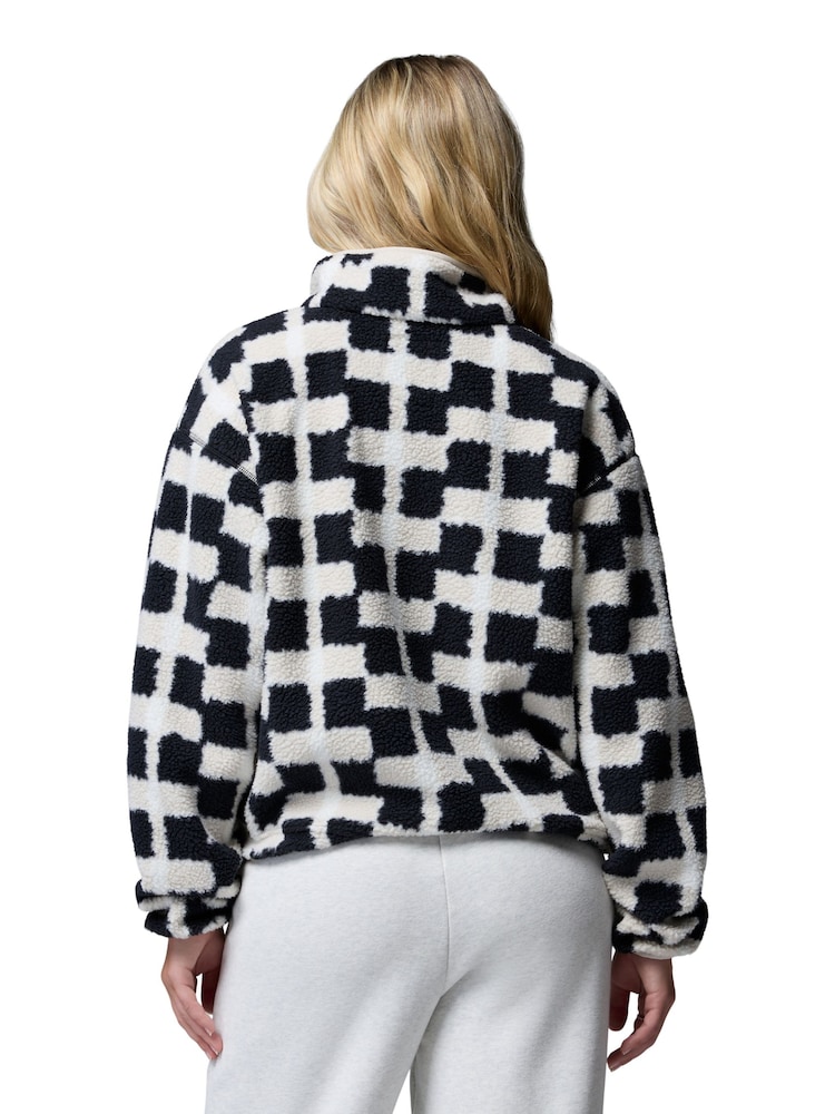 Helvetia II Printed Cropped Half Snap Black Fleece - Image 2 of 5