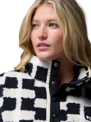 Helvetia II Printed Cropped Half Snap Black Fleece - Image 3 of 5
